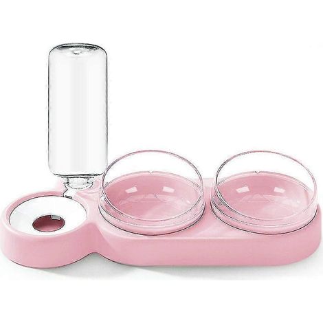 Comederos para gatos, comederos y bebederos para gatos y perros con bebedero automático F (1/5)