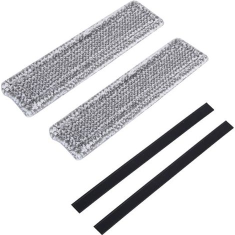 lot. Couleur : Gris. Matière : Chiffon de nettoyage de vitres en microfibre. Compatible avec Kärcher.