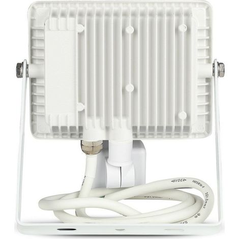 V-TAC Faro LED Chip Samsung 30W Sensore di Movimento e Crepuscolare Bianco Freddo IP65