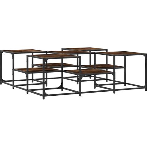 Maison Exclusive - Tavolino Salotto Rovere Fumo 121x121x40 cm Legno Multistrato