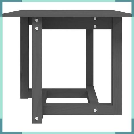 Table basse - 822174 - Gris - Bois massif de pin - 50 x 50 x 45 cm (1/5)