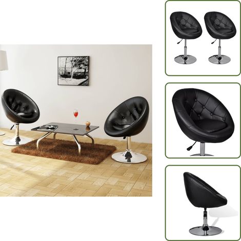 Sedie Chesterfield - vidaXL Sgabelli da Bar 2 pz Neri in Similpelle - Sgabelli in similpelle