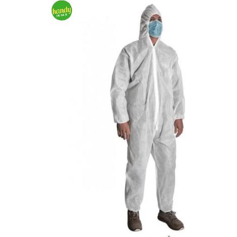 Tuta monouso tnt 40 gr bianca, taglia XL