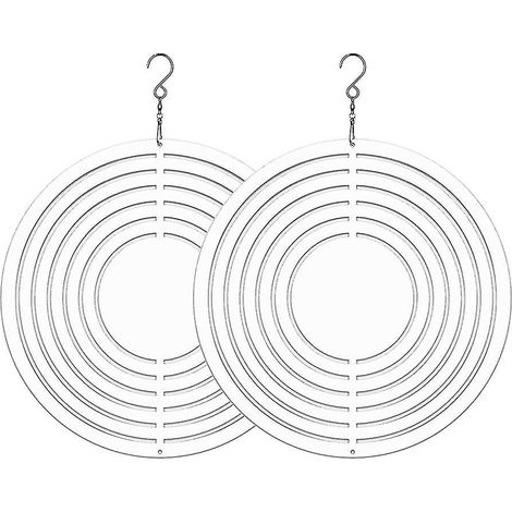 Lot de 2 ébauches de girouettes à sublimation de 25 cm (10 pouces), sculptures éoliennes rondes 3D, girouettes cinétiques pour jardin (1/5)