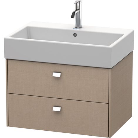 Support de lavabo BRIOSO avec poignée chromée, 442x684x459 mm, couleur lin (1/2)