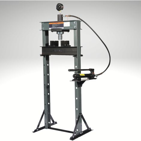 Bpac – Presse hydraulique 20 tonnes avec pompe manuelle – Manomètre intégré – Amplitude de travail 0 à 1110 mm – Table réglable en hauteur