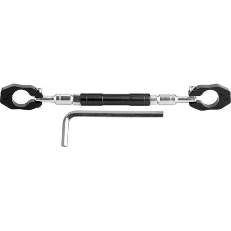 Barre de Stabilisation de Direction de Motocyclette Réglable CNC 7/8in en Aluminium - Noir Universel (1/5)