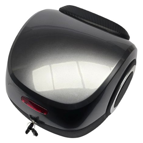 Graue Kunststoff-Topbox für Motorrad/Roller TopX 30L neu 25r