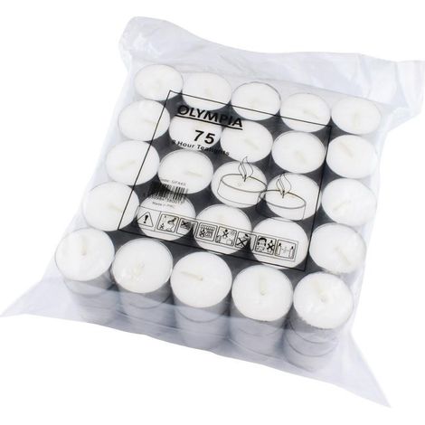 Bougies Chauffe-Plat 8 heures - Lot de 75 - Olympia (1/5)