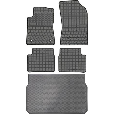 Ensemble de tapis de sol en caoutchouc pour Citroën C3 III Berline (01.2017-2024) + tapis de coffre (1/5)