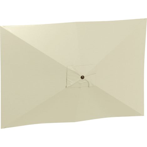 Telo di Ricambio per Ombrellone Rettangolare 3x2 m a 6 Stecche Poliestere Anti UV 50+ Beige