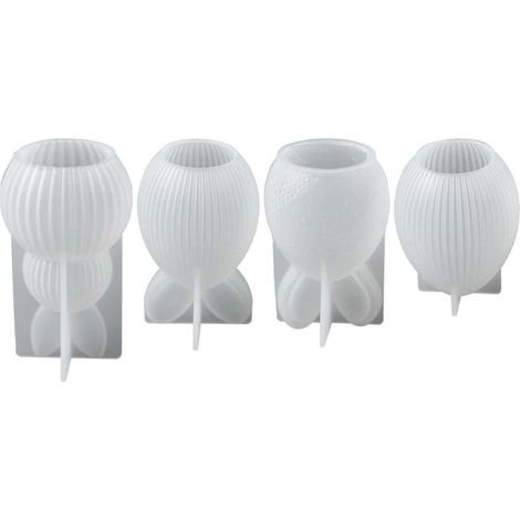 Moldes De Silicona - Set De 4 Unidades - Para Yeso Y Cera - Temática De Pascua - Conejo Huevo Vela Decoración (1/5)