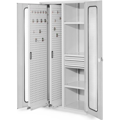 Kappes ®RasterPlan Vertikalschränke 1950x1000x600mm Modell 81 Sichtfenstertüren lichtgrau