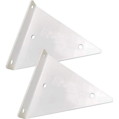 Support d'étagère triangulaire flottant en métal, support d'étagère mural invisible, support décoratif à monter soi-même pour chambre, salon, salle de bain, 17 x 13 cm / 6,7 pouces - Parfait (1/4)