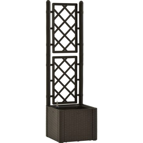 Jardinera elevada para plantas flores jardín enrejado y sistema de riego (moca 020001205) (1/5)