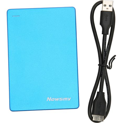 Disque dur externe 160 Go UASP TRIM veille automatique plug-and-play portable pour ordinateur TV téléphone bleu (1/5)