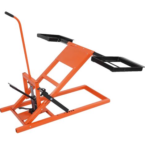 Gatos hidráulicos, capacidad de carga 226,8 kg, altura de elevación 44,45-61 cm, dimensiones 114,3123,19106,68 cm, distancia entre ruedas ajustable 58,42-122 cm, material acero al carbono Q235 (1/5)