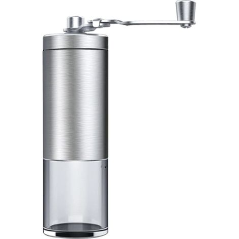 Moulin à café manuel en acier inoxydable, portable, lames en acier inoxydable, pour expresso, café à la française et café filtre, pour une utilisation à la maison et en voyage.-AquaForge (1/5)