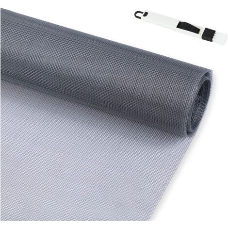 Rouleau Toile Moustiquaire 1.2 x 2.5 m, Fenêtre Avec 2 Brosses de Nettoyage, Protection Contre Moustiques et Insectes (1/5)