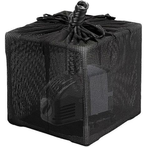 Sac filtrant compatible avec une pompe de bassin de 26 cm, avec cordon de serrage et maille résistante. (1/5)