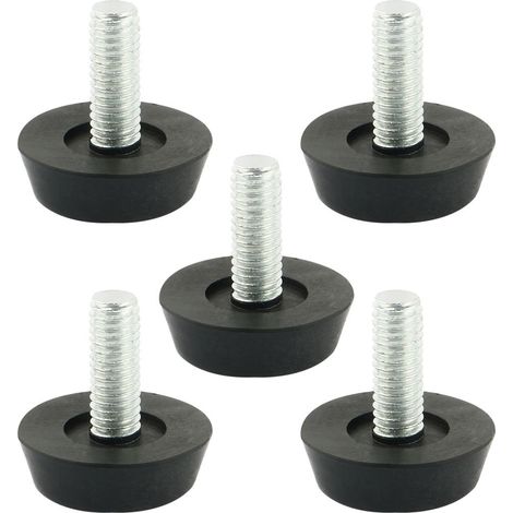 5pcs Pieds de Nivellement Meuble Réglable Pied Réglable Patin de meuble Jambe Pied de Table Chaise Base Protection Plancher M6 x 15mm Filetage Vis 22mm base (1/5)