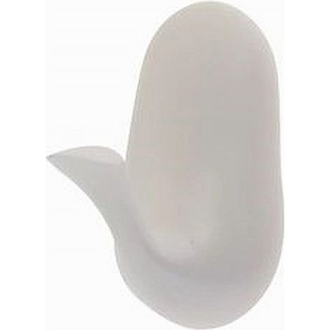Cleafe - Set 2pz Ganci Appendini Adesivi Bianco Parete Casa Cucina Bagno Attaccapanni 87017 - (1/2)