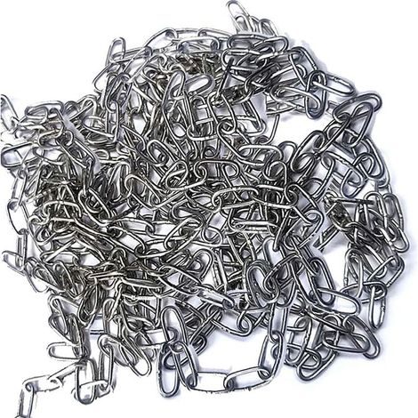 Chaîne en Acier Inoxydable 304 Solide et Robuste Avec Maillons Soudés en Acier pour clôture, Promenade et Chaîne de Chien, Chaîne De Séchage, Charge Maximale de 10KG, 1,2 mm - 16 Mètre (1/5)