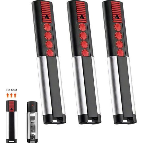 Lot de 3 868MHz Telecommande Portail, Telecommande Porte de Garage Compatible avec Telecommande 4020 TX03-868-4, 4026 TX03-868-2, 4020V000, 4026V000, Bip Portail Porte De Garage, 4 Canaux (1/5)
