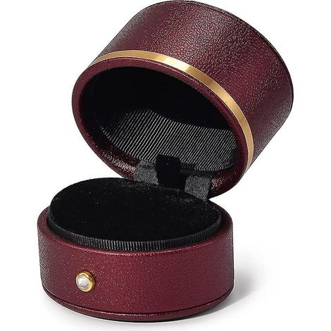 Boîte à bague en cuir, coffret cadeau multifonctionnel pour fiançailles et mariage (1/5)