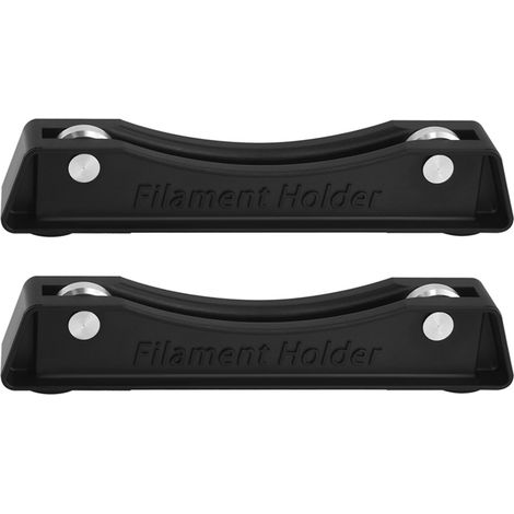 Lot de 2 supports de filament pour bobines avec roulement, rack impression 3D pour PLA/ABS/PETG/PTU/BOIS/autres matériaux, nylon noir 16x2,4x3cm (1/2)