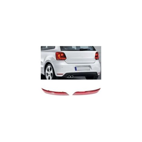 Catarifrangente posteriore rosso sinistro e destro per Polo 6R 6C dal 2014 in poi, copertura fanale posteriore, paraurti. Sostituisce 6C0945105B - Crezuo (1/4)