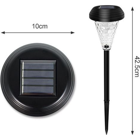 BelleRise – 4er-Pack Solarleuchten – 42 cm – IP44 wasserdicht – Garten, Einfahrt, Terrasse – Gehärtetes Glas – Warmes Licht (1/5)