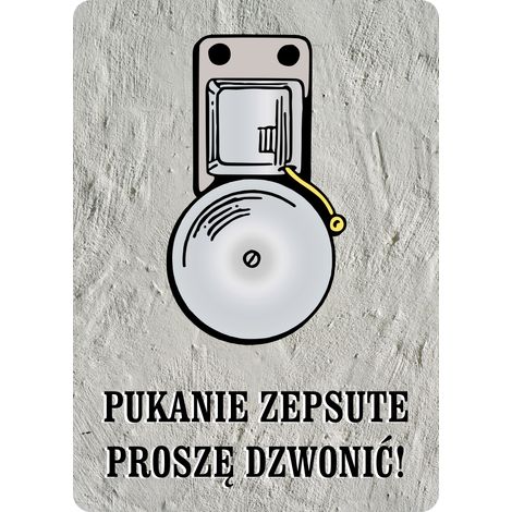 Cartello "Bussare" - 20x28 cm