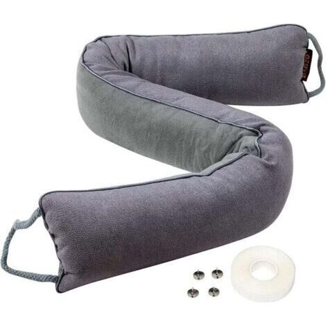 Gris Boudin de Porte Isolant Froid 93 cm, Bas de Porte Isolant Thermique, Anti Froid et Anti Bruit, Coussin de Porte Tissu (1/4)
