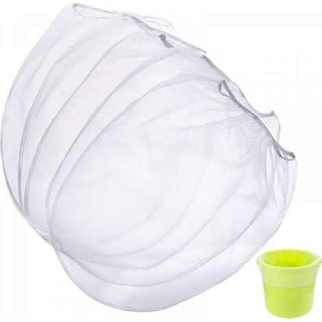 Lot de 10 sacs filtrants à peinture blancs à mailles fines, extensibles, pour peinture, culture hydroponique et jardinage, 1 gallon (1/5)