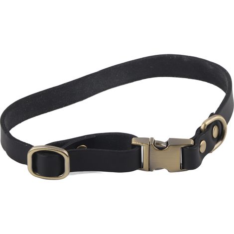 Collier En Cuir Pour Chien - Boucle Gravée Rembourrée Souple - Pour Petit Moyen Grand Chien Et Chat - Noir 26-42cm (1/5)