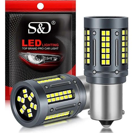 Ampoule LED 50W PY21W BAU15S P21W BA15S 8000LM T20 7440 W21W T25 3156 R5W R10W 84 SMD 2016 pour clignotant automobile 12V 24V