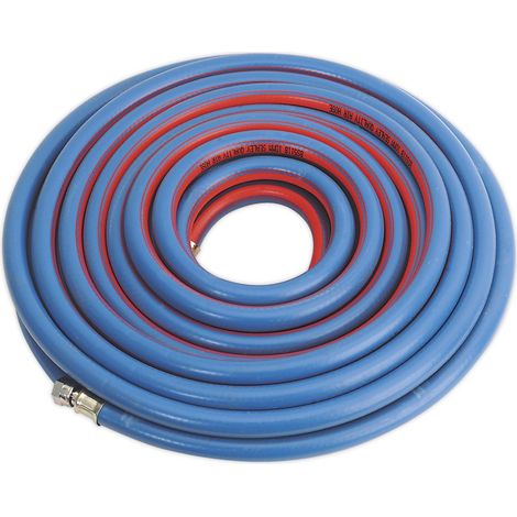 Sealey Air Hose 15m x �10mm with 1/4BSP Unions Extra-Heavy-Duty AH15R/38