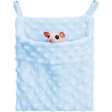 Pochette de Couchage pour Planeurs a Sucre,Sac de Suspension pour Cage avec 2 Crochets pour Planeurs a Sucre,Cochons d'Inde,Furets,Rats,Hérissons,Hamsters,Petits Animaux (1/5)