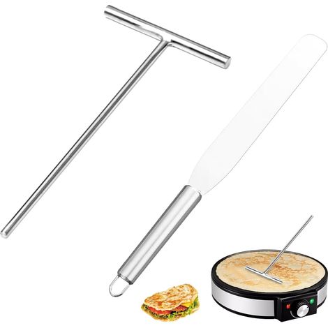 2-Piece Stainless Steel Crepe Spatula, Stainless Steel (1/5)