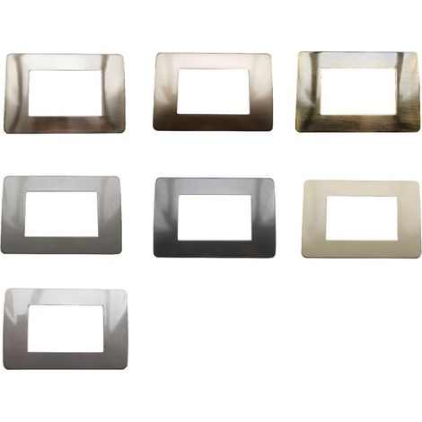 Placca Colore Nichel Compatibile Matix 3 4 6 Posti Moduli - 3 Posti (1/2)