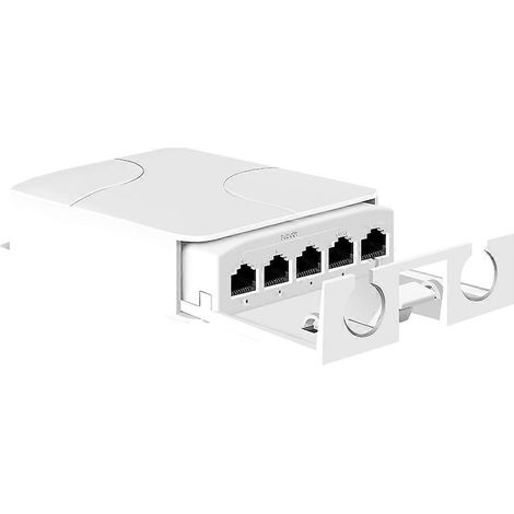 Répéteur PoE étanche IP55 extérieur 4 ports 100 Mbps, commutateur réseau 1 vers 4, extension PoE pour caméras IP, portée 100 m (1/5)