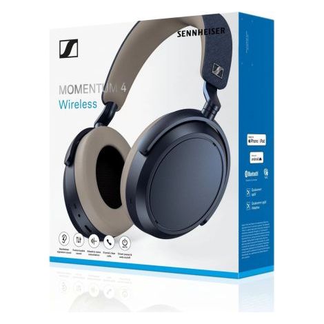 Sennheiser 700386 cuffia e auricolare Cuffie Con cavo e senza cavo A Padiglione MUSICA USB tipo-C Bluetooth Beige, Blu (1/5)