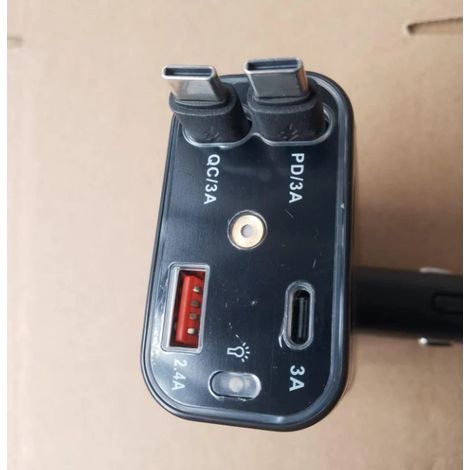 Chargeur de voiture USB à charge rapide – Adaptateur chargeur pour véhiculeLampe ciel étoilé [Type-C + Type-C]