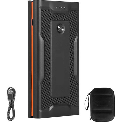 Démarreur de batterie 1000A, booster 12V pour voiture, banque d'énergie portable avec lampe torche 3 modes, compatible moteurs essence 5L et diesel 3L. (1/5)