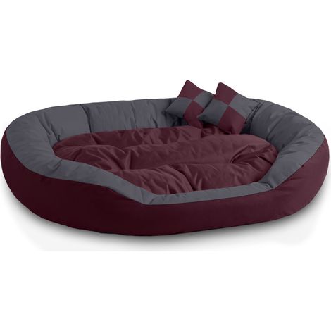 BedDog® 4en1 SABA colchón para perro, cama, sofá, cesta para perro:XXL, CHERRY-ROCK (burdeos/gris) (1/5)