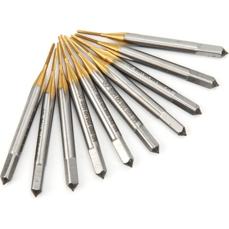 10 Stück M0,9 x 0,225 Gewindebohrer aus HSS für Fahrradreparaturmaschinen nach japanischem Standard (1/5)
