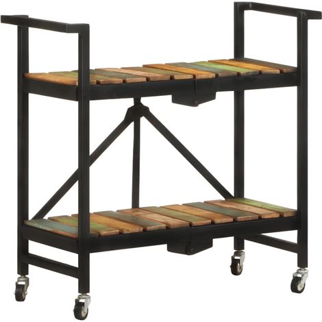 Küchenwagen 87x36x81 cm Altholz Massiv