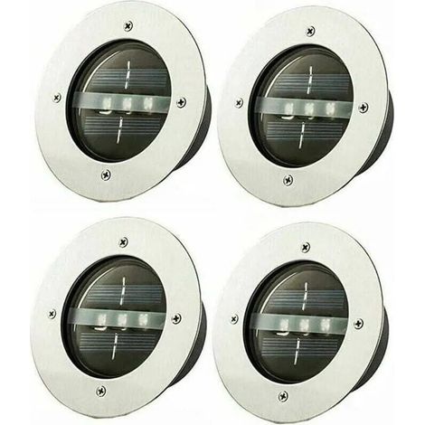 Solaire Spot Encastrable Exterieu 4 Install L'extrieur tanche Cour Sol Spot LED Pelouse Lampe Escalier Jardin YYV (1/4)