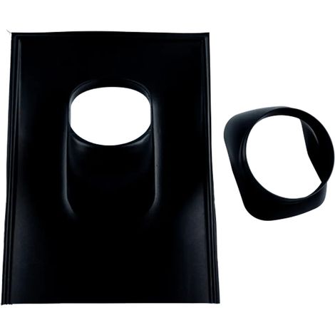 Wolf Placa de techo DN125 techo inclinado 25-45Gr negro, 1720202